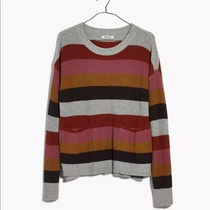 Madewell Patch Pocket Pullover Sweater in Walton Stripe